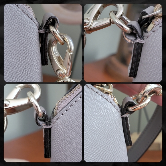 Kate Spade WKRU4878 Tilden Place Satchel Gray Saffiano Leather Bag - Picture 13 of 16